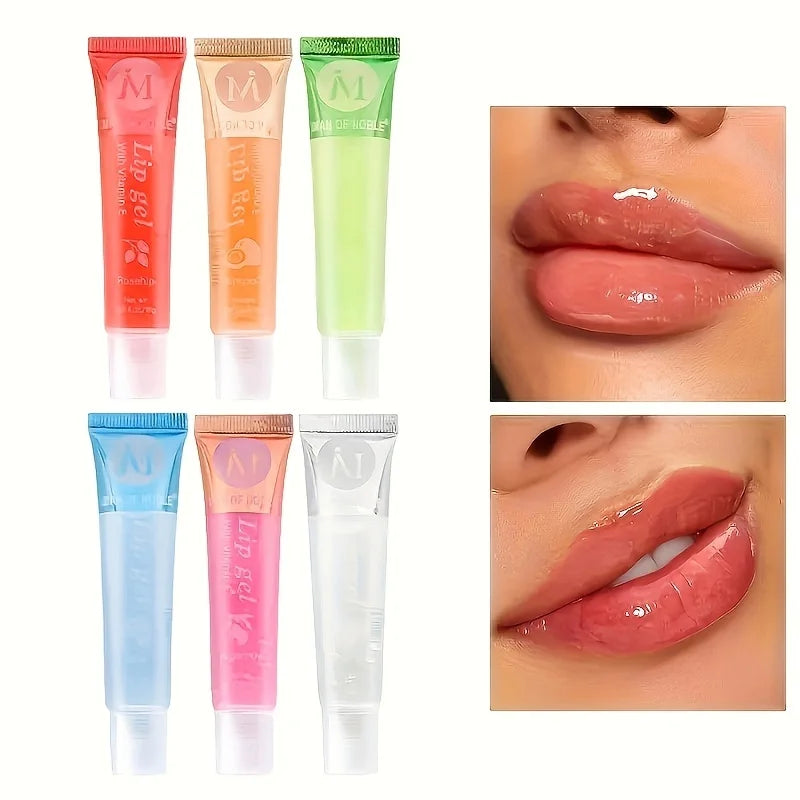 6-Piece Set: Moisturizing Clear Lip Gloss – Hydration &amp; Shine