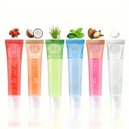 6-Piece Set: Moisturizing Clear Lip Gloss – Hydration &amp; Shine