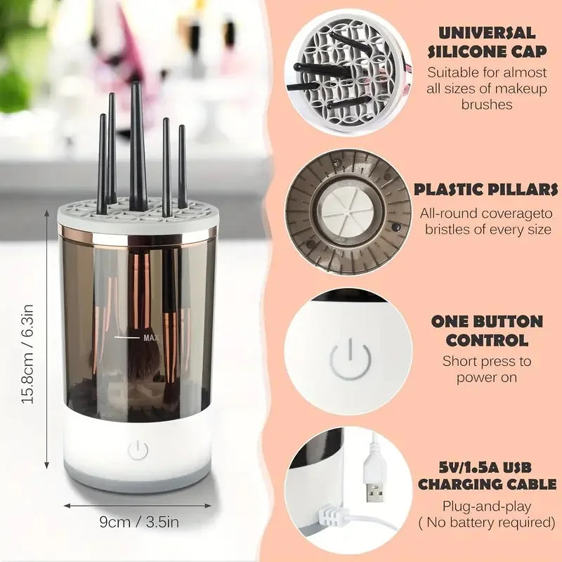 Portable Electric Makeup Brush Cleaner!