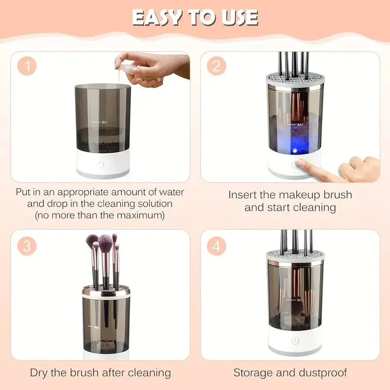 Portable Electric Makeup Brush Cleaner!